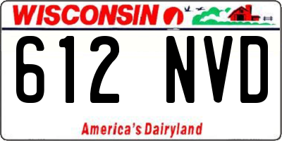WI license plate 612NVD