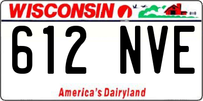 WI license plate 612NVE