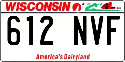 WI license plate 612NVF