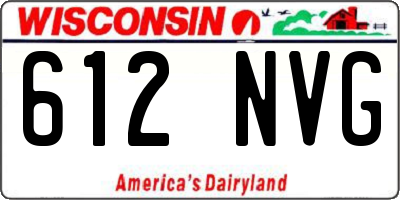 WI license plate 612NVG