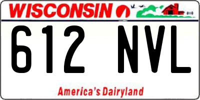 WI license plate 612NVL