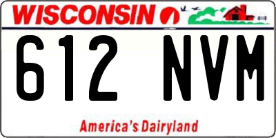 WI license plate 612NVM