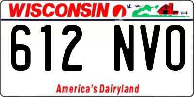 WI license plate 612NVO