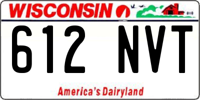 WI license plate 612NVT