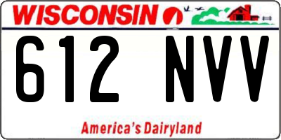 WI license plate 612NVV