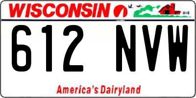 WI license plate 612NVW