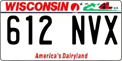 WI license plate 612NVX