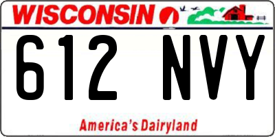 WI license plate 612NVY