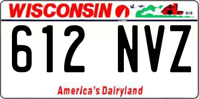 WI license plate 612NVZ