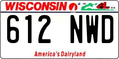WI license plate 612NWD