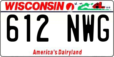 WI license plate 612NWG