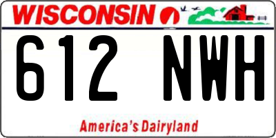 WI license plate 612NWH