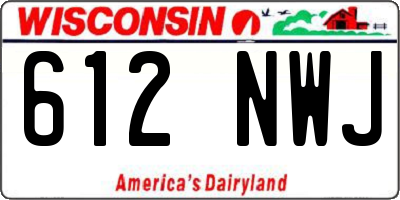 WI license plate 612NWJ