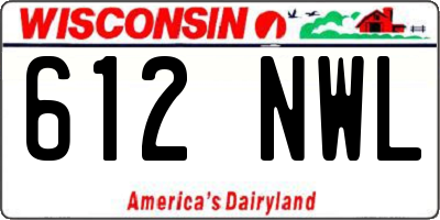 WI license plate 612NWL