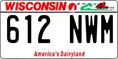 WI license plate 612NWM