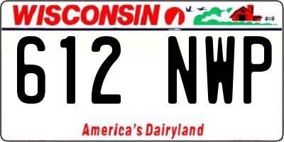 WI license plate 612NWP