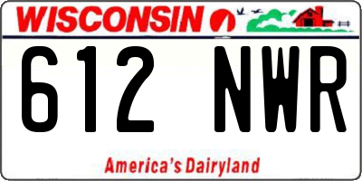 WI license plate 612NWR