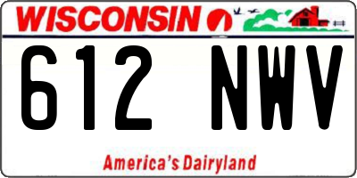 WI license plate 612NWV