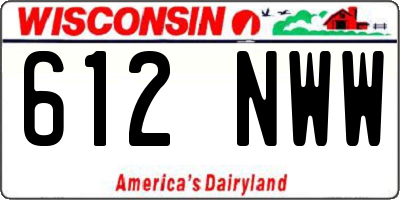WI license plate 612NWW