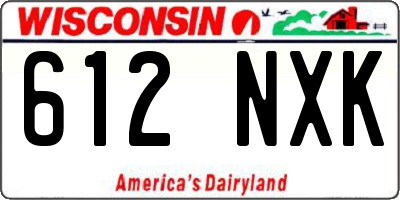 WI license plate 612NXK