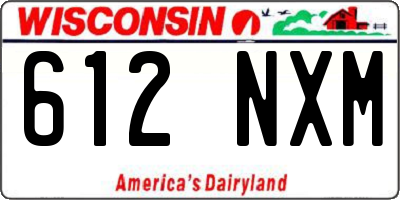 WI license plate 612NXM