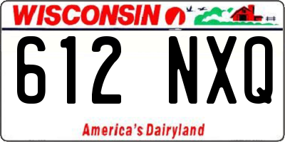WI license plate 612NXQ