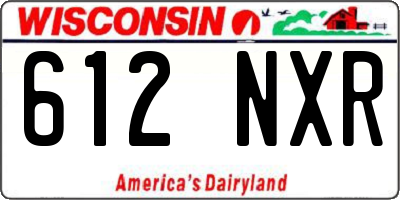 WI license plate 612NXR