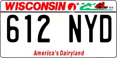 WI license plate 612NYD