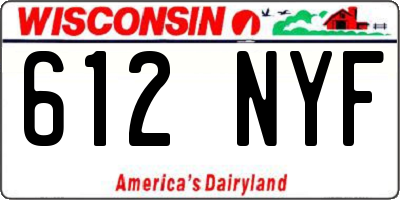 WI license plate 612NYF
