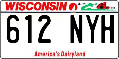 WI license plate 612NYH
