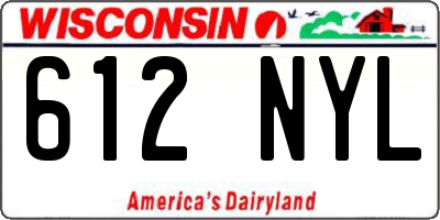 WI license plate 612NYL