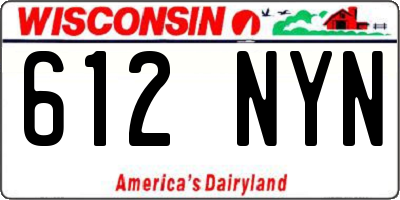 WI license plate 612NYN