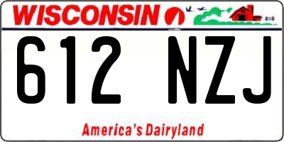 WI license plate 612NZJ