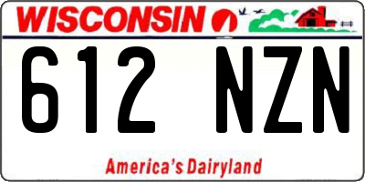 WI license plate 612NZN
