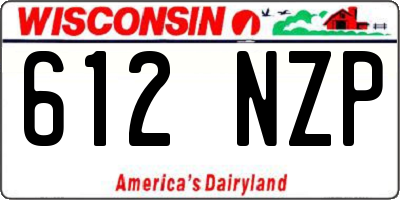 WI license plate 612NZP