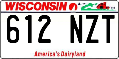 WI license plate 612NZT