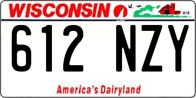 WI license plate 612NZY