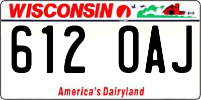 WI license plate 612OAJ
