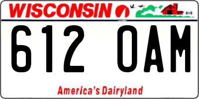 WI license plate 612OAM