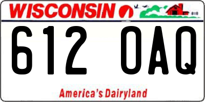 WI license plate 612OAQ