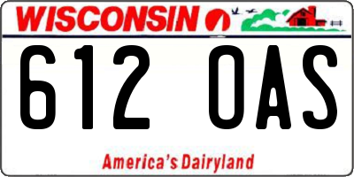 WI license plate 612OAS