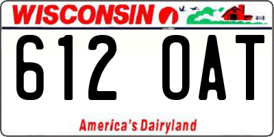 WI license plate 612OAT