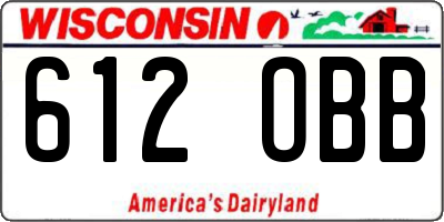 WI license plate 612OBB
