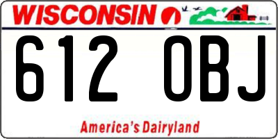 WI license plate 612OBJ