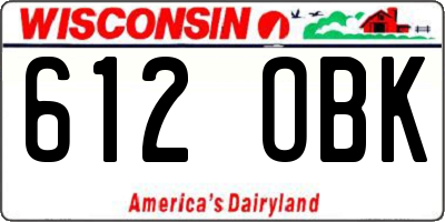 WI license plate 612OBK