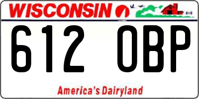 WI license plate 612OBP