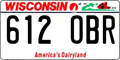 WI license plate 612OBR