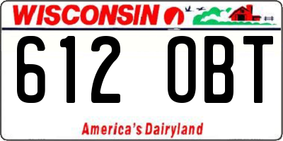 WI license plate 612OBT