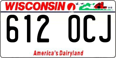 WI license plate 612OCJ