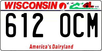 WI license plate 612OCM